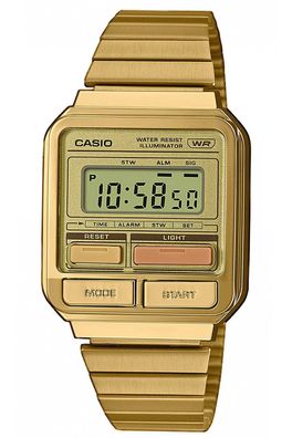 Casio Vintage Digitaluhr in Unisexgröße Goldfarben A120WEG-9AEF