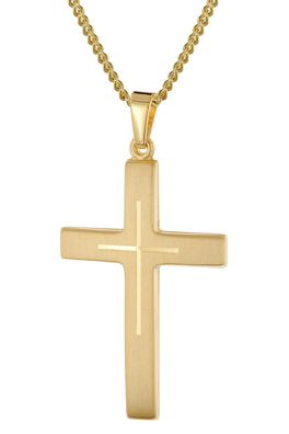 trendor Schmuck Herren Kreuz-Anhänger Gold 333/8K Mit Vergoldeter Halskette 28862