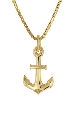 trendor Schmuck Anker-Anhänger Gold 333/8K mit Vergoldeter Silberkette 28958