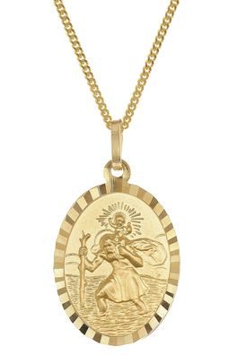 trendor Schmuck Christophorus Anhänger Gold 333/8K Mit Vergoldeter Silberkette 28960