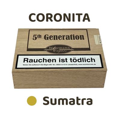 Woermann Cigars 5th Generation Coronita Sumatra, 50 Zigarren in der Holzkiste