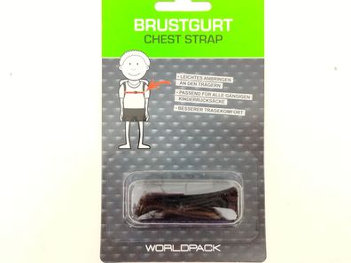 Fabrizio schwarzer Brustgurt für Rucksäcke mit Trageriemen bis 4 cm