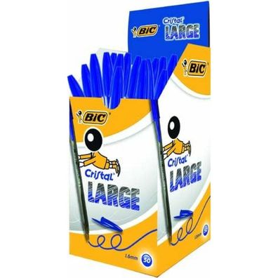 Stift Bic Cristal Large 0,42 mm Blau (50 Stück)