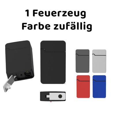 Atomic Elektronik Feuerzeug, Blaue Jetflamme mit Zigarrenbohrer, Metallic zufällig