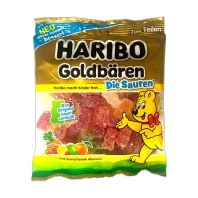 HARIBO Die Sauren Tüte, Fruchtgummi, teilweise mit Schumzucker 175g