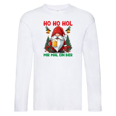 Hol mir mal ein Bier | Biertrinker | Weihnachtsbier Long Sleeve Weiß