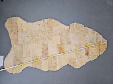 Echtes Öko Schaffell Patchwork Unikat 257-061