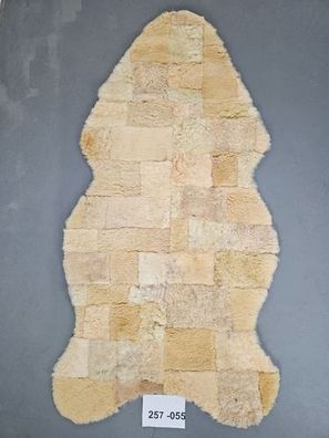 Echtes Öko Schaffell Patchwork Unikat 257-055