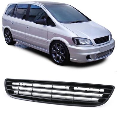 Sport Kühlergrill ohne Emblem Schwarz für Opel Zafira A 99-05