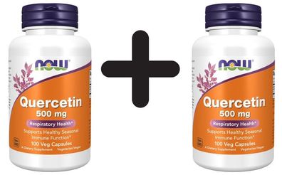 2 x NOW Foods Quercetin, 500mg - 100 vcaps