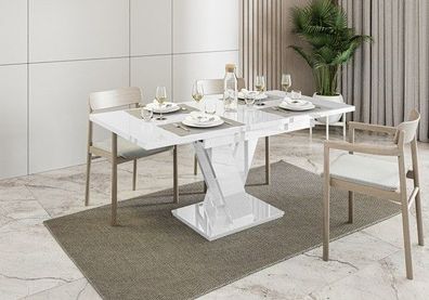 Esstisch MASIVE - Ausklappbar, Tisch, Wohnzimmer, Esszimmertisch, Hochglanz