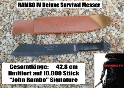 NEU RAMBO 4 IV Deluxe Überlebensmesser Klinge für Sammler Outdoor Survival NEW