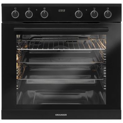 Oranier schwarzer gebundener Einbauherd EBH 9938 78 Liter Backraum