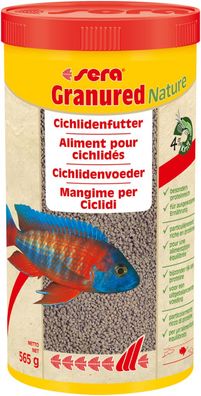Sera Granured Nature 1000ml Futter für Carnivore Cichliden und Zierfische