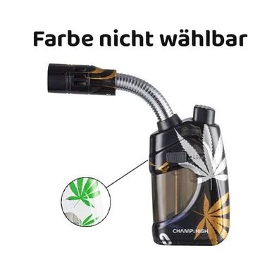 Champ High flexibles Stabfeuerzeug Blatt Motiv, Farbe nicht wählbar