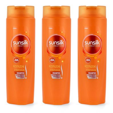 Sunsilk Shampoo Ricostruzione intensiva - für strapaziertes Haar 3x 250 ml