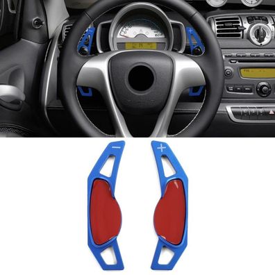Schaltwippen Verlängerung Alu Blau für Smart ForTwo 451 Coupe Cabrio 09-19