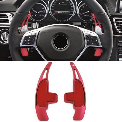 Schaltwippen Verlängerung Alu Rot für Mercedes AMG S63 W221 CLA45 C117 CLS63