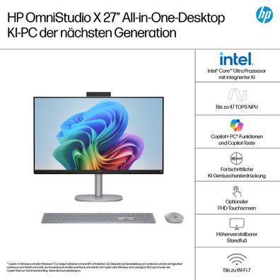HP OmniStudio X 27" FHD IPS All-in-One Core Ultra 7 256V 16GB/1TB SSD Win11 27-... ->