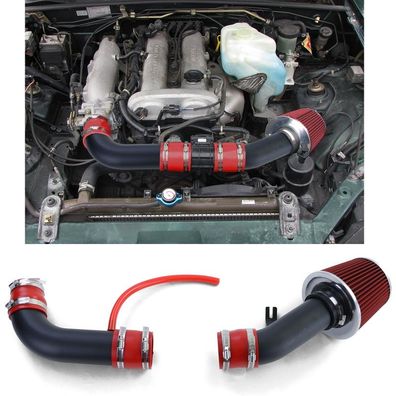Air Intake Kit mit Sport Luftfilter Rot Schwarz für Mazda MX5 NB FL 98-05