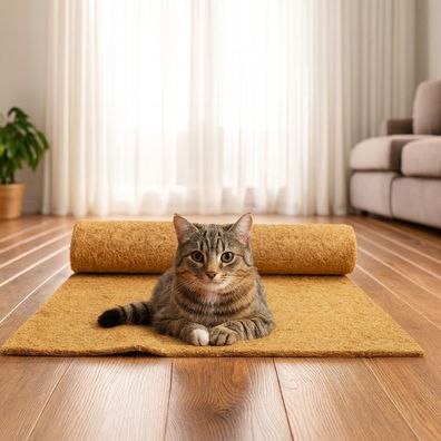 QLS Kokosmatte 100x50 für Katzen, Kaninchen, Nager, zuschneidbar, atmungsaktiv 11361