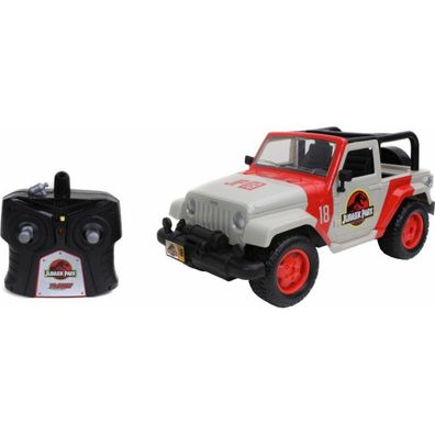 Jada Toys Jurassic Park RC Jeep Wrangler (beige/rot, 1:16)