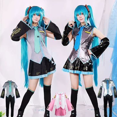 Karneval Anime Cosplay Vocaloid Miku Hatsune Kostum Party Kleid Anzug Outfits