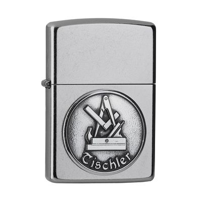 Zippo Tischler Feuerzeug Chrom – Zunftwappen & Geschenkbox
