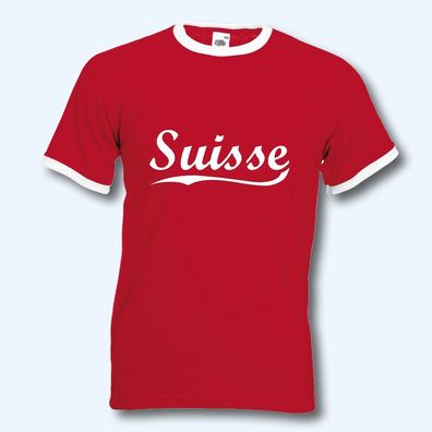 T-Shirt Retro-Shirt, WM Schweiz Suisse, Ringer T
