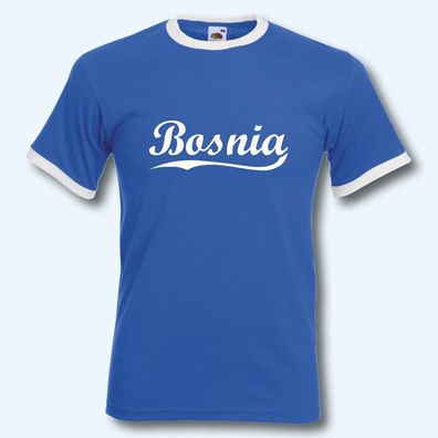 T-Shirt Retro-Shirt, WM Bosnien, Bosnia, 6 Farben, Ringer T