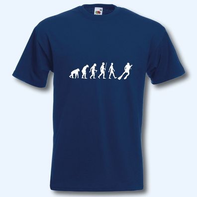 T-Shirt, Fun-Shirt, Evolution Taucher, S-XXXL