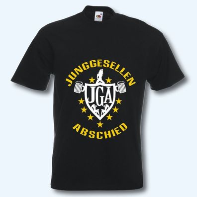 T-Shirt, Fun-Shirt, Wappen Junggesellenabschied, JGA, 4 Farben, S-XXXL