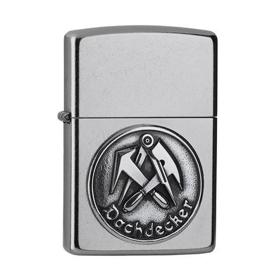 Zippo Dachdecker Feuerzeug Chrom – Zunftwappen Sturmfeuerzeug