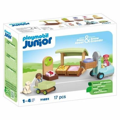 71691 Playm. 1.2.3: Bio-Marktstand & Gabelstap