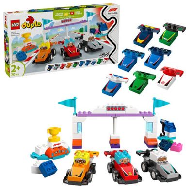 10445 Duplo F1 Team Rennautos Mit Rennfahrern