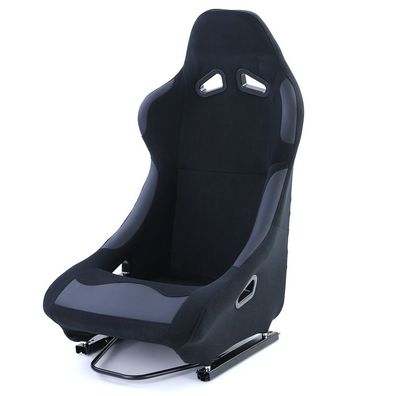 Sportsitz Vollschalensitz Schalensitz Race 1 Stoff Schwarz mit Laufschienen
