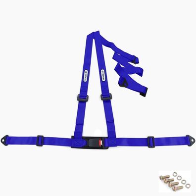 Tenzo-R Sport Hosenträger Gurt Sicherheitsgurt 3 Punkt Blau mit E Zeichen