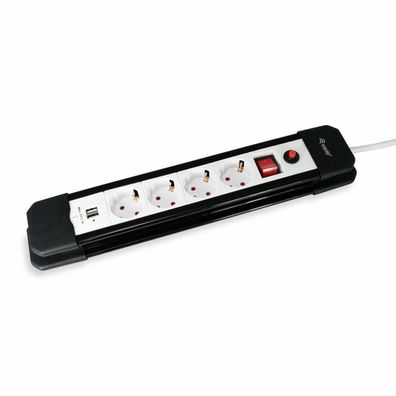 Equip Steckdosenleiste 4-fach Schuko 1,5m 2xUSB, Schalter