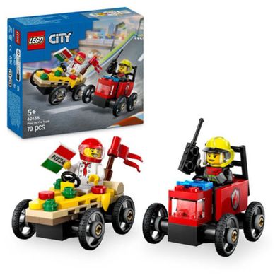 60458 City Pizzalieferwagen Vs. Löschauto