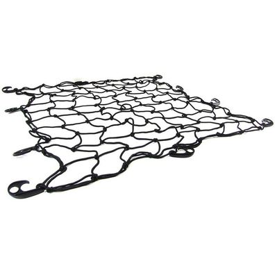 Anhängernetz 2,5x3m reißfest dehnbar Nylon schwarz Pkw Anhänger Transportnetz