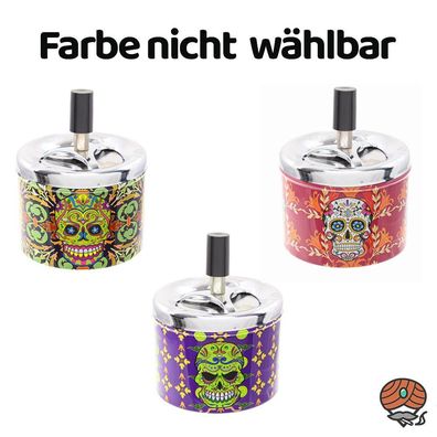 Atomic Schleuderaschenbecher/Drehascher, Totenkopfdesign, Farbe nicht wählbar
