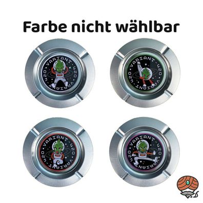 Champ High Metallaschenbecher Astronaut, Durchmesser 14cm - Motiv nicht wählbar