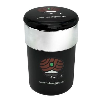 Tabakguru Autoaschenbecher mit LED, schwarz
