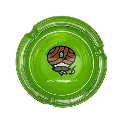 Tabakguru Aschenbecher aus Glas, grün Ø10cm