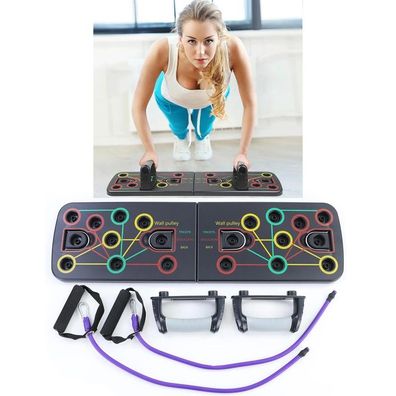 Push Up Board 9in1 Multiboard Liegestützgriffe Multitrainer Fitness Gym