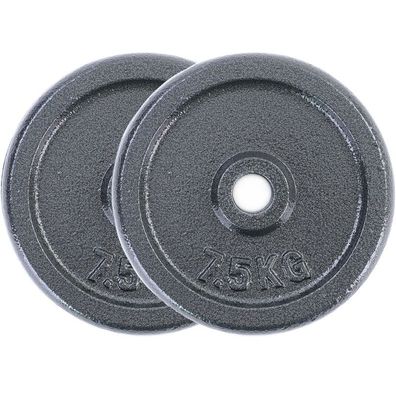 15 kg Hantelscheiben Set 2x7,5 kg Gusseisen Hantel Gewicht versiegelt 30mm