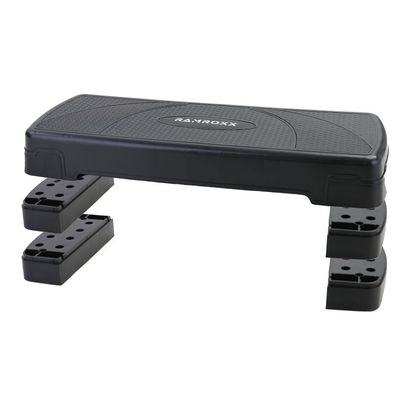 Fitness Stepboard Stepper Steppbrett Workout 3 Stufen Schwarz 80x30cm