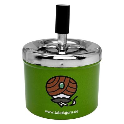 Tabakguru Schleuderaschenbecher, grün Ø9cm