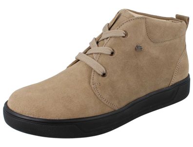 FINN Comfort FINNCO Mantua Damen Halbschuhe Sneaker knöchelhoch beige Nubukleder