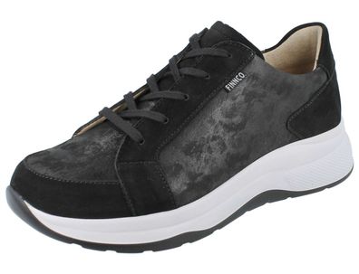 FINN Comfort FINNCO Lafayette Damen Halbschuhe Schnürschuhe schwarz Nubukleder